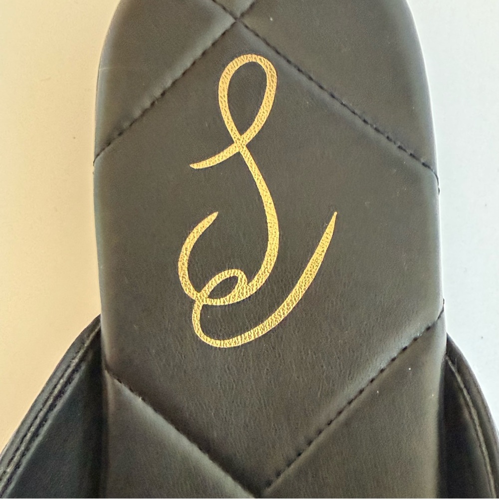 Sam Edelman Kylar Leather Slippers Mules Women’s Size 8 Black Slip On Shoes - Picture 7 of 13